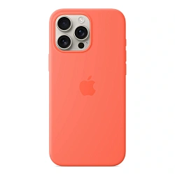 Клип-кейс (накладка) Silicone Case MagSafe для Apple iPhone 16 Pro Max силикон, оранжевый