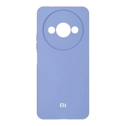 Клип-кейс (накладка) Silicone cover закрытый для Xiaomi Redmi A3 / Poco C61 силикон, голубой