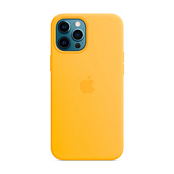 Клип-кейс (накладка) Silicone Case для Apple iPhone 12 Pro Max силикон, жёлтый