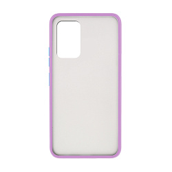 Клип-кейс (накладка) Shell для Xiaomi Redmi Note 10 / 10s / Poco M5s пластик, прозрачный с сиреневой рамкой