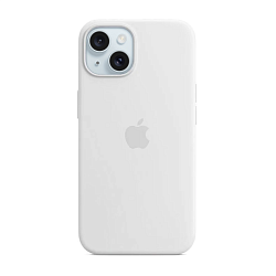 Клип-кейс (накладка) Silicone Case для Apple iPhone 15 силикон, белый