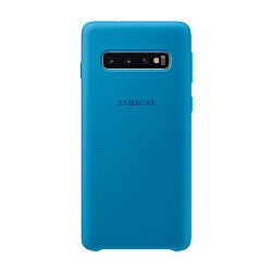 Клип-кейс (накладка) Samsung Silicone cover для Samsung Galaxy S10 силикон, синий