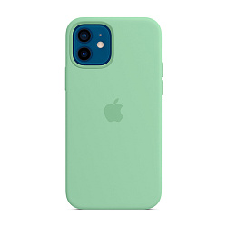 Клип-кейс (накладка) Silicone Case для Apple iPhone 12 / 12 Pro силикон, бледно-зелёный