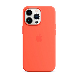 Клип-кейс (накладка) Silicone Case для Apple iPhone 13 Pro силикон, оранжевый