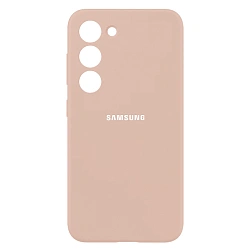 Клип-кейс (накладка) Silicone cover закрытый для Samsung Galaxy A15 силикон, пудровый