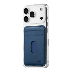 Кардхолдер uBear Split для Apple iPhone экокожа, синий
