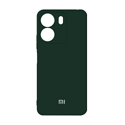 Клип-кейс (накладка) Silicone cover закрытый для Xiaomi Redmi 13C / Poco C65 силикон, тёмно-зелёный