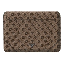 Чехол CG Mobile Guess Sleeve 4G with Triangle Metal Logo для Apple MacBook 14" искусственная кожа, коричневый