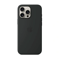 Клип-кейс (накладка) Silicone Case MagSafe для Apple iPhone 16 Pro Max силикон, чёрный