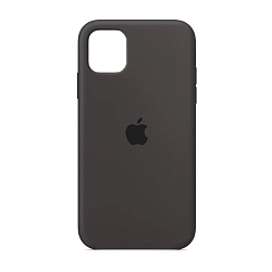 Клип-кейс (накладка) Silicone Case закрытый для Apple iPhone 11 силикон, чёрный