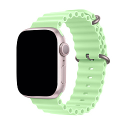 Ремешок Ocean Band для Apple Watch 38 / 40 / 41 / 42mm силикон фисташковый
