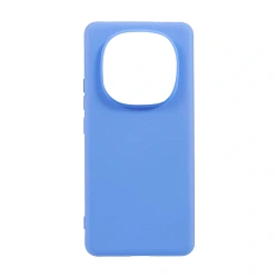 Клип-кейс (накладка) Silicone cover закрытый для Xiaomi Redmi Note 14 Pro Plus 5G силикон, голубой