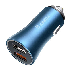 Автомобильное зарядное устройство Baseus Golden Contactor Pro А+А 40 Вт тёмно-синий