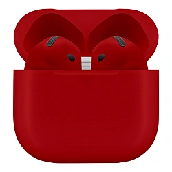 Беспроводные наушники Apple AirPods 4 красный матовый (полная покраска)