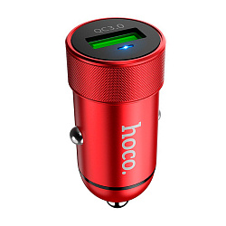 Автомобильное зарядное устройство Hoco Z32 18 Вт, красный