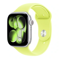 Умные часы Apple Watch Series 11 46mm GPS Silver Aluminum Case Neon Yellow Sport Band