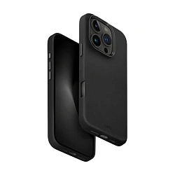 Клип-кейс (накладка) UNIQ Lyden MagSafe для Apple iPhone 16 Pro искусственная кожа, чёрный