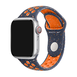 Спортивный ремешок Nike для Apple Watch 38 / 40 / 41 / 42mm фторэластомер "голубое пламя"