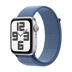 Умные часы Apple Watch SE (2023) 44mm GPS Silver Aluminum Case Winter Blue Sport Loop