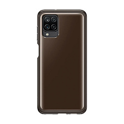 Клип-кейс (накладка) Samsung Soft Clear Cover для Samsung Galaxy A12 / M12 полиуретан, чёрный