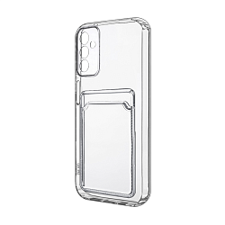 Клип-кейс (накладка) с визитницей для Samsung Galaxy A34 5G силикон, прозрачный