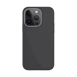 Клип-кейс (накладка) UNIQ Lino Hue MagSafe для Apple iPhone 15 Pro силикон, серый