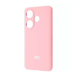 Клип-кейс (накладка) Silicone cover закрытый для Xiaomi Poco F6 силикон, пудровый