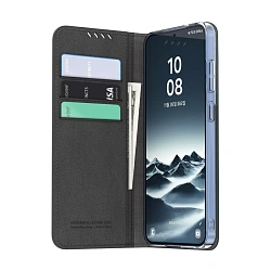 Чехол-книжка Araree Mustang Diary для Samsung Galaxy S25 Plus искусственная кожа, чёрный