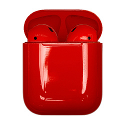 Беспроводные наушники Apple AirPods 2 с зарядным футляром красный (полная покраска) (MV7N2)