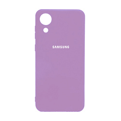 Клип-кейс (накладка) Silicone cover закрытый для Samsung Galaxy A03 Core силикон, лавандовый