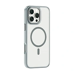 Клип-кейс (накладка) WIWU Armor Pro для Apple iPhone 16 Pro Max пластик, силикон, серый