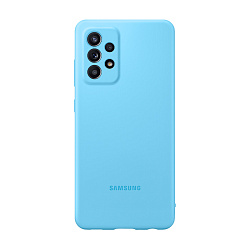 Клип-кейс (накладка) Samsung Silicone cover для Samsung Galaxy A52 силикон, голубой