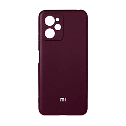 Клип-кейс (накладка) Silicone cover закрытый для Xiaomi Poco X5 Pro 5G силикон, вишнёвый