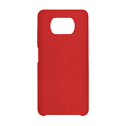 Клип-кейс (накладка) Silicone cover (без лого) для Xiaomi Poco X3 NFC / Poco X3 Pro силикон, красный