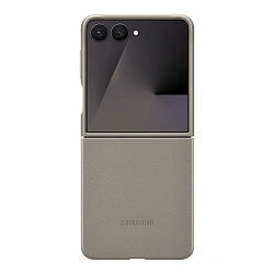 Клип-кейс (накладка) Samsung Kindsuit Case для Samsung Galaxy Z Flip 7 экокожа, серо-коричневый