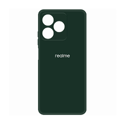 Клип-кейс (накладка) Silicone cover закрытый для Realme C51 / C53 силикон, тёмно-зелёный