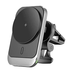 Автомобильный держатель магнитный WIWU Freelander Magnetic Wireless Charger (Уценка) чёрный