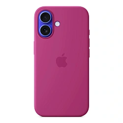 Клип-кейс (накладка) Apple Silicone Case MagSafe для Apple iPhone 16 силикон, Fuchsia