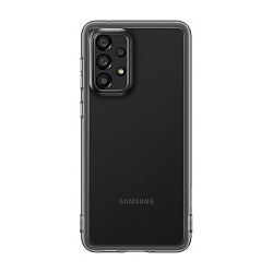 Клип-кейс (накладка) Samsung Soft Clear Cover для Samsung Galaxy A33 полиуретан, чёрный