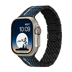 Браслет Pitaka Modern Fiber для Apple Watch 38 / 40 / 41 / 42 / 44 / 45 / 46 / 49mm карбон "луна"