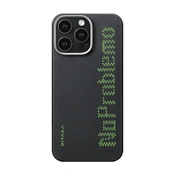 Клип-кейс (накладка) Pitaka Aries Tactile Woven Case для Apple iPhone 16 Pro кевлар (арамид), "без проблем"