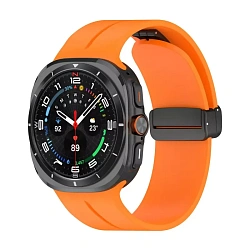 Ремешок D-Buckle для Samsung Galaxy Watch Ultra силикон оранжевый