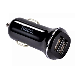 Автомобильное зарядное устройство + кабель Micro Hoco Z1 10 Вт, чёрный