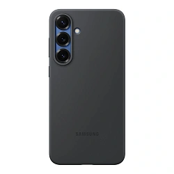 Клип-кейс (накладка) Samsung Silicone Case для Samsung Galaxy S25 Plus силикон, поликарбонат, чёрный