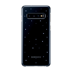 Клип-кейс (накладка) Samsung Led Cover для Samsung Galaxy S10 пластик, чёрный