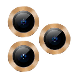 Защитное стекло на камеру Baseus Alloy Protection Ring для Apple iPhone 11 Pro / 11 Pro Max, золотой
