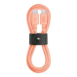 Дата-кабель Native Union Belt Cable 60W Type-C to Type-C 1.2 м, абрикосовый