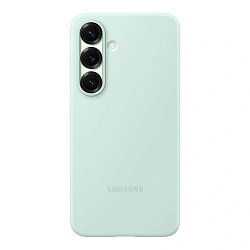 Клип-кейс (накладка) Samsung Silicone Case для Samsung Galaxy S25 силикон, поликарбонат, мятный