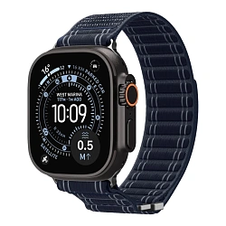 Ремешок Spigen WBF0 для Apple Watch 44 / 45 / 46 / 49mm текстиль тёмно-синий