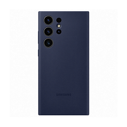 Клип-кейс (накладка) Samsung Silicone Case для Samsung Galaxy S23 Ultra силикон, поликарбонат, тёмно-синий